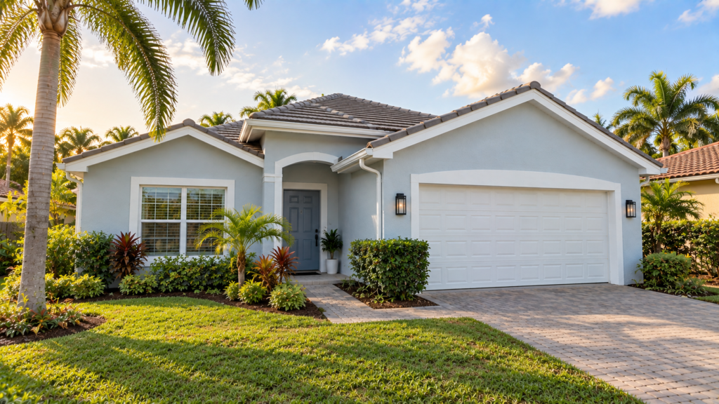 PROJECT 3 COLOR MODE PAINTING 6 Illustrative coastal exterior painting concept for a South Florida home.